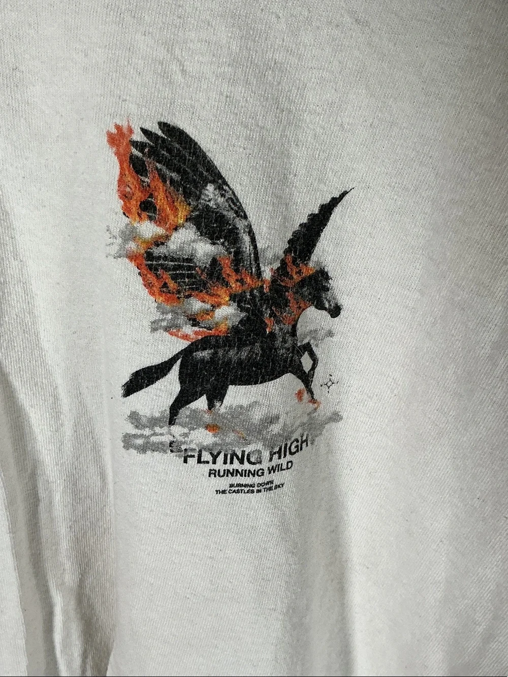 PacSun Flying High Pegasus Graphic Tee White Men’s Large